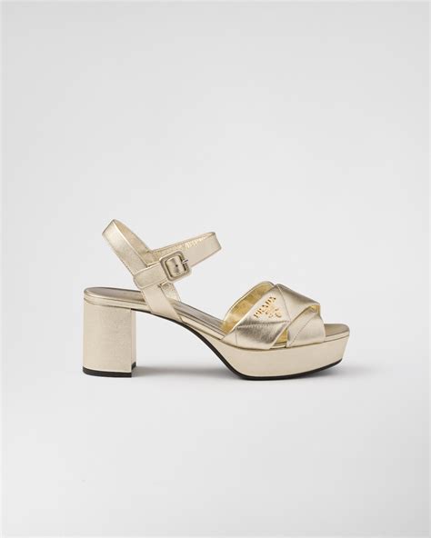 prada sporty quilted nappa leather sandals|prada nappa platform sandals.